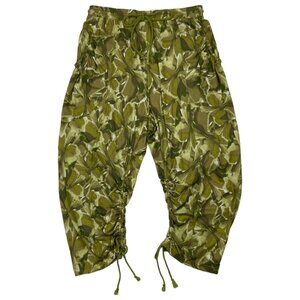 Anthropologie Daily Practice Ritual Arid Crop Pants S Green Camo High Rise Fall